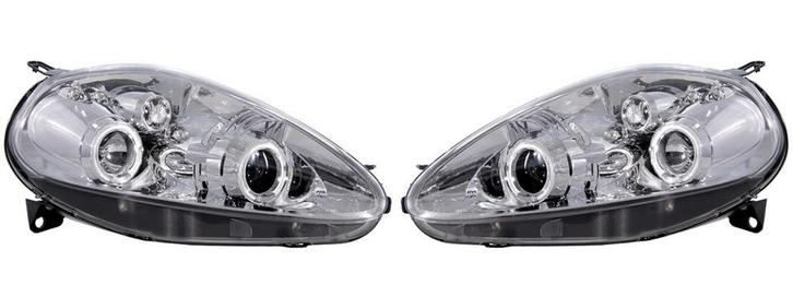 Koplampen Angel Eyes | Fiat Punto 2005-> | chroom, Auto-onderdelen, Verlichting, Nieuw, Fiat, Verzenden