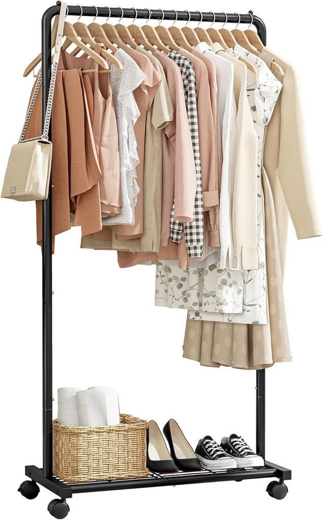 Kledingrek Zwart | Metaal | Tweedekansje OP=OP, Huis en Inrichting, Kasten | Kledingkasten, 25 tot 50 cm, Met plank(en), Nieuw