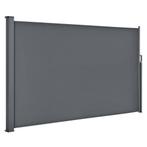 Windscherm 350x180 cm – grijs – uitschuifbaar – tuinaf, Ophalen of Verzenden, Nieuw
