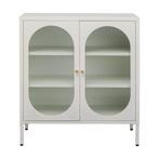 *WOONWINKEL* Kare Design Paros Kastje Met Ribbelglas Off Whi, Huis en Inrichting, Kasten | Dressoirs, Verzenden, Nieuw
