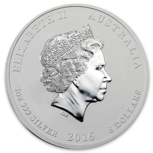 Australië. 2016 5 oz $8 AUD Australian Silver Lunar Year of, Postzegels en Munten, Edelmetalen en Baren
