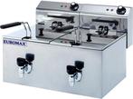 Euromax Professionele horeca friteuse dubbel 8 liter met kra, Verzenden, Nieuw in verpakking
