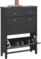 2dekans | SoBuy - Schoenenkast - Zwart - 78x24x108 -, Huis en Inrichting, Kasten | Schoenenkasten, Ophalen of Verzenden, Zo goed als nieuw