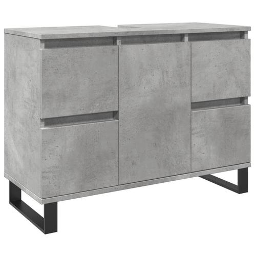 Badkamerkast 80cm Grijs - Retourdeal - 35% Korting!, Huis en Inrichting, Badkamer | Badkamermeubels, 25 tot 50 cm, Nieuw, Wastafelkast
