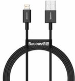 Baseus Superior Series USB naar Apple Lightning 2.4A Zwar..., Telecommunicatie, Mobiele telefoons | Telefoon-opladers, Nieuw, Verzenden