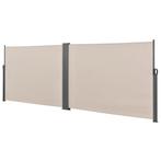 Dubbele oprolbare windscherm 1,6x6 m zandkleurig, Verzenden, Nieuw
