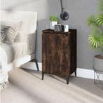 vidaXL Nachtkastje 40x35x70 cm bewerkt hout gerookt, Minder dan 45 cm, Verzenden, Nieuw, 70 cm of meer
