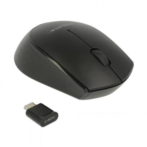 DeLOCK draadloze USB-C mini muis met 3 knoppen -, Computers en Software, Muizen, Ophalen of Verzenden