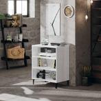 vidaXL Dressoir 57x35x70 cm spaanplaat hoogglans wit