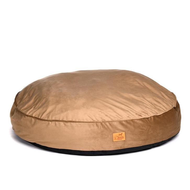 Hondenmand Velvet Taupe 90x90cm (Ligkussen), Dieren en Toebehoren, Hondenmanden, Nieuw, Polyester, Ophalen of Verzenden