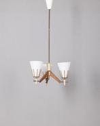 Kroonluchter - Glas, Hout, Messing, Metaal, Antiek en Kunst, Antiek | Lampen