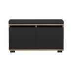 [en.casa] Schoenenrek Brande 42x80x35 cm Eiken zwart, Verzenden, Nieuw