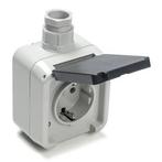 Stopcontact voor buiten | PEHA | M20 (Randaarde, Grijs), Verzenden, Nieuw