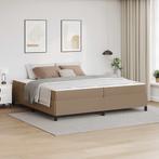 vidaXL Bedframe met matras Cappuccino 200 x 200 cm Kunstleer, Verzenden, Nieuw, Bruin, Overige materialen