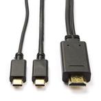 USB C naar HDMI kabel | Roline | 2 meter, Computers en Software, Pc- en Netwerkkabels, Verzenden, Nieuw