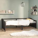 vidaXL Bedbank 3-zits massief grenenhout donkergrijs 90x200, Huis en Inrichting, Slaapkamer | Bedden, 90 cm, Eenpersoons, Verzenden