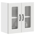 vidaXL Keukenwandkast met glazen deur Kalmar bewerkt hout, Huis en Inrichting, Keuken | Keukenelementen, Verzenden, Nieuw, Wit