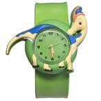 Fako® - Kinderhorloge - Slap On Mini - Dinosaurus - Groen, Sieraden, Tassen en Uiterlijk, Horloges | Kinderen, Nieuw, Verzenden