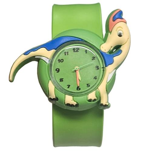 Fako® - Kinderhorloge - Slap On Mini - Dinosaurus - Groen, Sieraden, Tassen en Uiterlijk, Horloges | Kinderen, Verzenden
