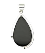 Zilveren Onyx edelsteen druppel XL hanger, Sieraden, Tassen en Uiterlijk, Kettinghangers, Verzenden, Nieuw