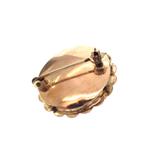 Vintage/antiek gouden ronde broche van filigrain techniek, Ophalen of Verzenden, Gebruikt, Overige kleuren, Goud