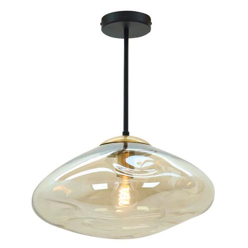 Design plafondlamp amber, Evita, Huis en Inrichting, Lampen | Plafondlampen, Nieuw, Glas, Ophalen of Verzenden