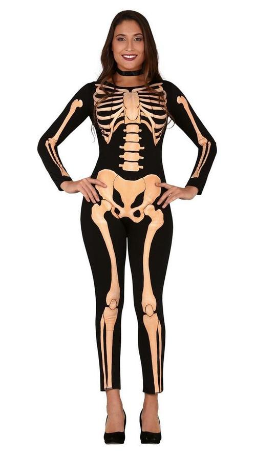 Skelet Halloween Kostuum Dames Jumpsuit, Hobby en Vrije tijd, Feestartikelen, Nieuw, Verzenden
