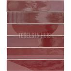 Wandtegel wadi decor rood 6x30 wandtegel tegeloutlet, Nieuw, Ophalen of Verzenden, 10 m² of meer, Wandtegels