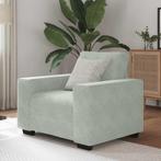 vidaXL Fauteuil 60 cm fluweel lichtgrijs, Huis en Inrichting, Verzenden, Nieuw, Eenpersoons, Stof