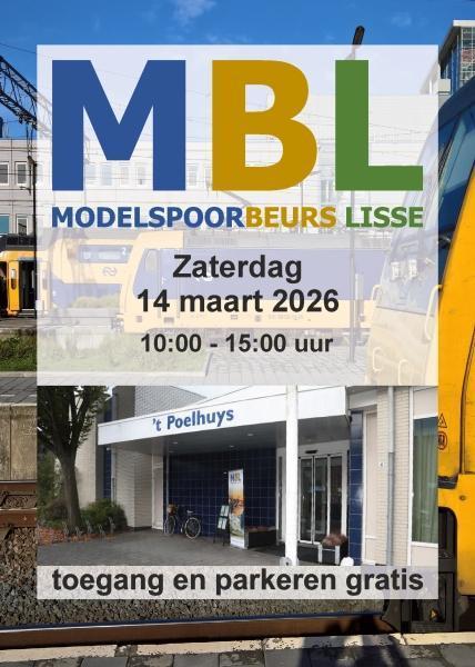 Modelspoorbeurs Lisse  Zaterdag 14 maart 2026, Hobby en Vrije tijd, Modeltreinen | H0, Gelijkstroom of Wisselstroom, Analoog, NS