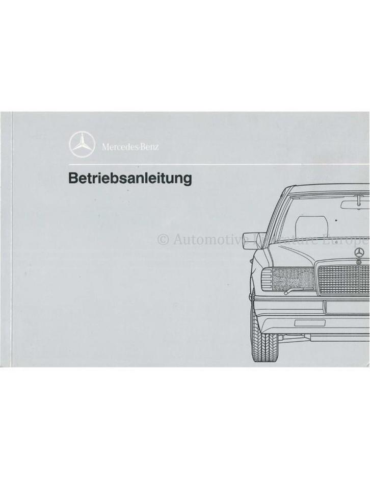 1990 MERCEDES BENZ E KLASSE INSTRUCTIEBOEKJE DUITS, Auto diversen, Handleidingen en Instructieboekjes
