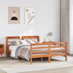 vidaXL Bedframe zonder matras massief grenenhout wasbruin, Huis en Inrichting, Slaapkamer | Bedden, Bruin, Verzenden, Nieuw, 190 cm of minder