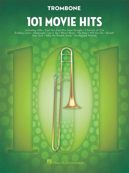 101 MOVIE HITS - TROMBONE, Muziek en Instrumenten, Bladmuziek, Trombone, Nieuw, Ophalen of Verzenden