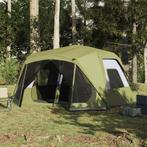 vidaXL Tent 10-persoons waterdicht snelontgrendeling groen, Caravans en Kamperen, Tenten, Verzenden, Nieuw, Tot en met 2