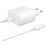 Samsung - USB-C Adapter 45W Met USB-C Kabel - EP-TA845 - Wit, Verzenden, Nieuw