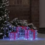 vidaXL Cadeau Doos met 60 LED 3 pcs Blauw 20 x 20 x 20 cm, Diversen, Kerst, Verzenden, Nieuw