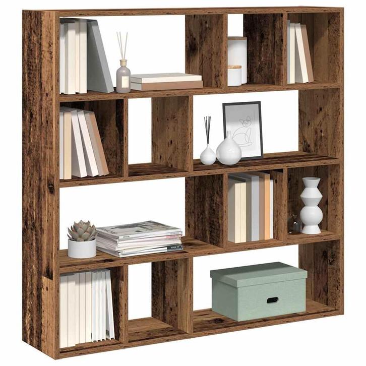 vidaXL Boekenkast/kamerscherm 105x24x102 cm oud houtkleurig, Huis en Inrichting, Woonaccessoires | Kamerschermen, Nieuw, Verzenden