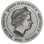 Tuvalu. 2 Dollars 2023 The Phantom .999 2 Oz antiqued