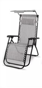Zero Gravity Stoel Grijs | Stalen Frame | Beste Prijs, Tuin en Terras, Ophalen of Verzenden, Nieuw