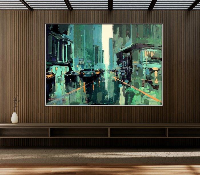 Adam Wajerczyk - New York street XL, Antiek en Kunst, Kunst | Schilderijen | Modern