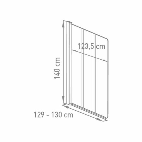 Aanbieding: Badwand VM Go Malia 3-delig 130x140cm, Doe-het-zelf en Verbouw, Sanitair, Ophalen of Verzenden