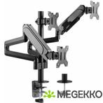 Equip 650134 triple monitorarm Zwart, Computers en Software, Monitoren, Verzenden, Nieuw, Equip