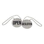 Infobord open/gesloten RVS 2 zijdig met ketting en zuignap, Verzenden, Nieuw in verpakking