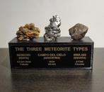 Meteorieten collectie met 3 meteorieten op prachtige