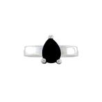Witgouden ring met blauwe saffier 18 karaat, Verzenden, Zo goed als nieuw, Blauw, Goud