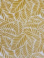 Jacquard fluweelachtig Goudblad, Luxe Stoffering - Art Deco