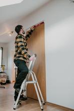 2dekans | Drabest Aluminium Huishoudladder met 3 Treden,, Doe-het-zelf en Verbouw, Ladders en Trappen, Ophalen of Verzenden, Zo goed als nieuw