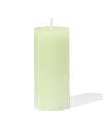 HEMA Rustieke kaars Ø5x11cm lichtgroen 2+1 gratis, Verzenden, Nieuw