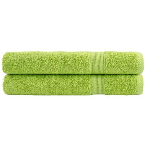 vidaXL Handdoeken SOLUND 2 st 600 g/m² 100x200 cm appelgroen, Huis en Inrichting, Badkamer | Badtextiel en Accessoires, Groen