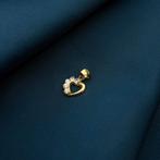 Gouden hanger van een hart met zirconia (liefde), Overige merken, Goud, Gebruikt, Ophalen of Verzenden